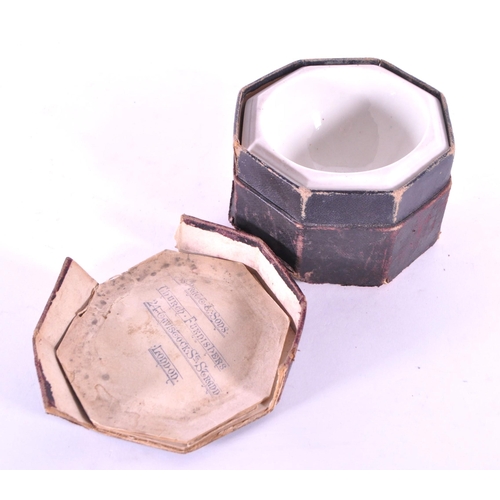 254 - Thomas Pratt & Sons - Late 19th century Parian gothic traveling font housed within the original ... 