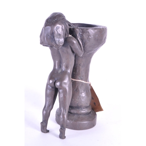 258 - Tom Greenshields (1915-1994) - Bird Bath - A 20th Century cast resin bronzed statue / figure in the ... 