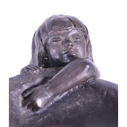 258 - Tom Greenshields (1915-1994) - Bird Bath - A 20th Century cast resin bronzed statue / figure in the ... 