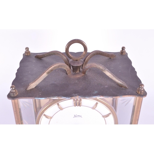 262 - Koma, Getrmany - A vintage 20th century 1970s Koma mantel carriage / anniversary clock. Having ring ... 