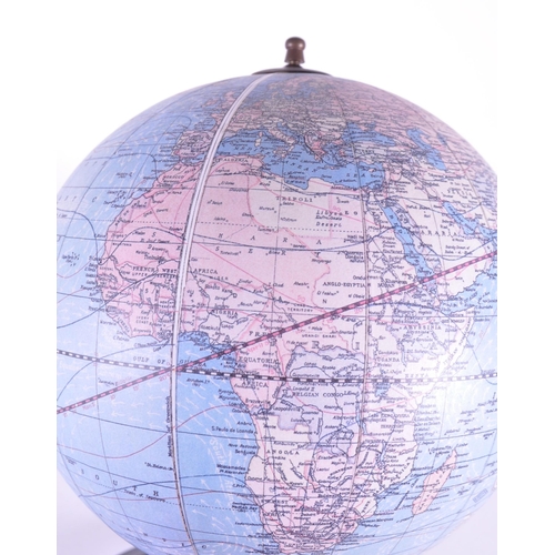 269 - Weber Costello Co, U.S.A - Chicago Heights Illinois table top rotating globe. Having a printed paper... 