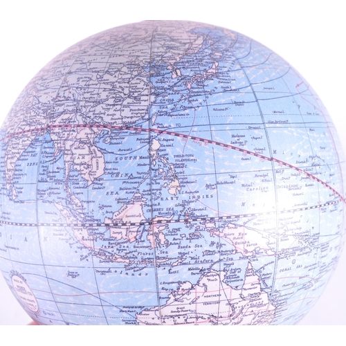 269 - Weber Costello Co, U.S.A - Chicago Heights Illinois table top rotating globe. Having a printed paper... 