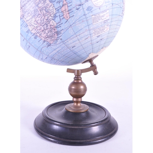 269 - Weber Costello Co, U.S.A - Chicago Heights Illinois table top rotating globe. Having a printed paper... 