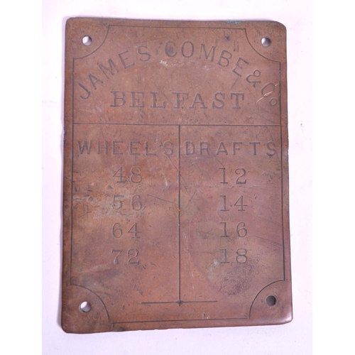 283 - Three late 19th / early 20th century metal plaques, comprised of a Champion Churn Dairy Supply Co Lt... 