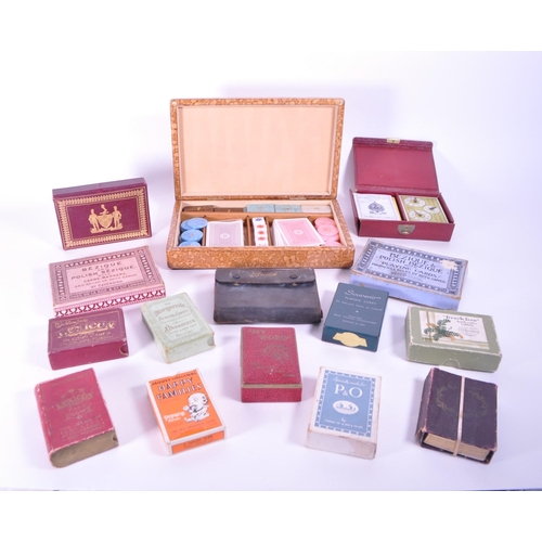 291 - Collection of 20th century playing cards and poker set. Brands including Castell Brothers Ltd, Boots... 