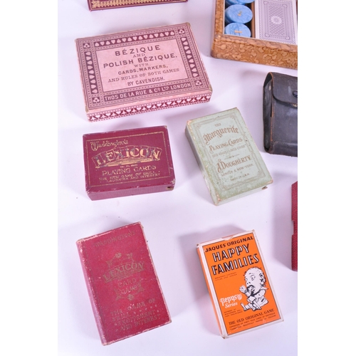 291 - Collection of 20th century playing cards and poker set. Brands including Castell Brothers Ltd, Boots... 