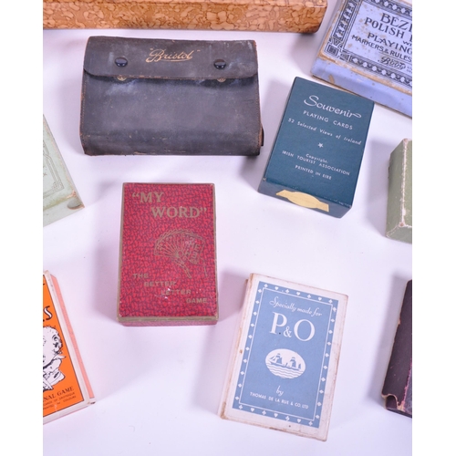 291 - Collection of 20th century playing cards and poker set. Brands including Castell Brothers Ltd, Boots... 