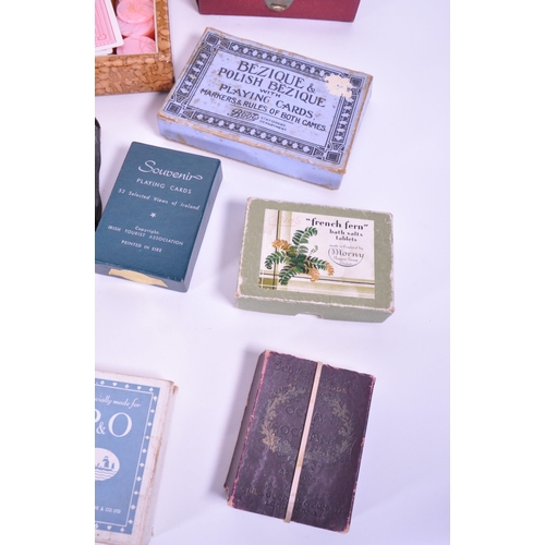 291 - Collection of 20th century playing cards and poker set. Brands including Castell Brothers Ltd, Boots... 