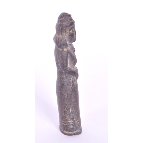 295 - A bronze Ishtar Inanna deity statue figure Sumerian, Middle Eastern goddess. In a standing position ... 
