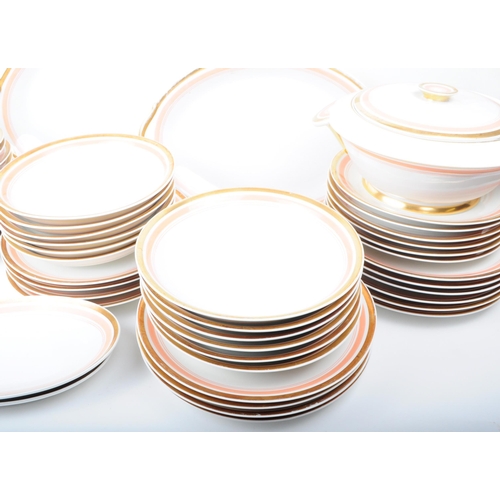 360 - 1930s art deco French TLB-Touze Limoges Lemaitre Freres & Blancher china dinner service. Each pi... 