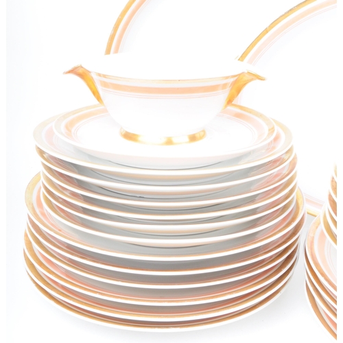 360 - 1930s art deco French TLB-Touze Limoges Lemaitre Freres & Blancher china dinner service. Each pi... 