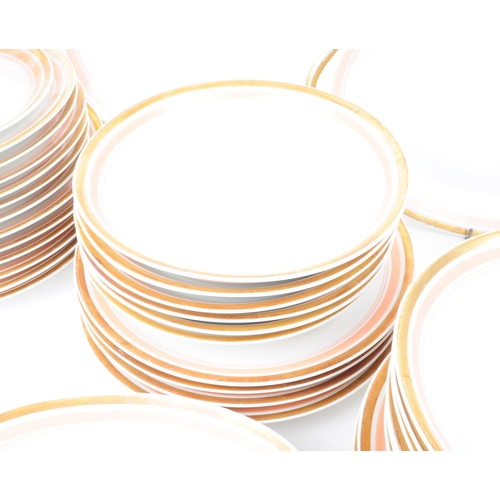 360 - 1930s art deco French TLB-Touze Limoges Lemaitre Freres & Blancher china dinner service. Each pi... 