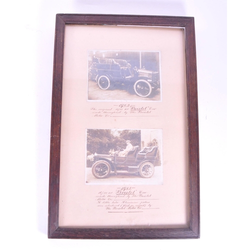 367 - Two early 20th century Edwardian photographs of the 10/12 HP Bristol Car made by The Bristol Motor C... 