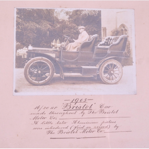 367 - Two early 20th century Edwardian photographs of the 10/12 HP Bristol Car made by The Bristol Motor C... 