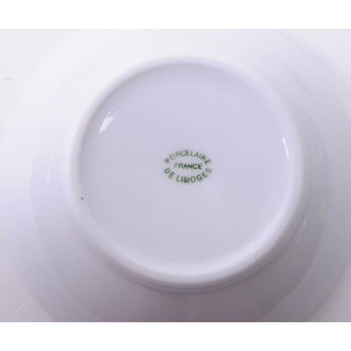 368 - De Limoges - Eight French Richard Bramble porcelain small seafood dishes each decorated with a diffe... 