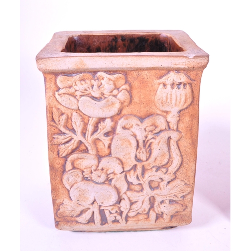 381 - Quantock Pottery - A vintage mid 20th century Quantock Pottery studio pottery stoneware lamp and mat... 