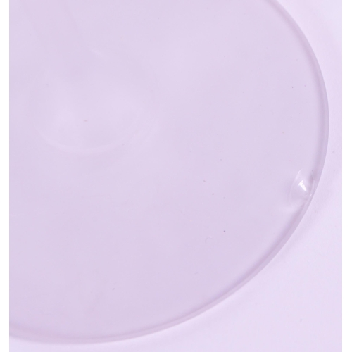 382 - A collection of six vintage mid 20th century tutti frutti wine glass flutes. Each raised on rounded ... 