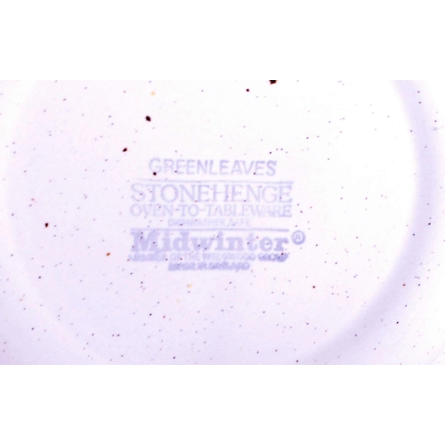 383 - Midwinter - A vintage mid 20th century Midwinter Stonehenge pattern ceramic service. Each piece havi... 