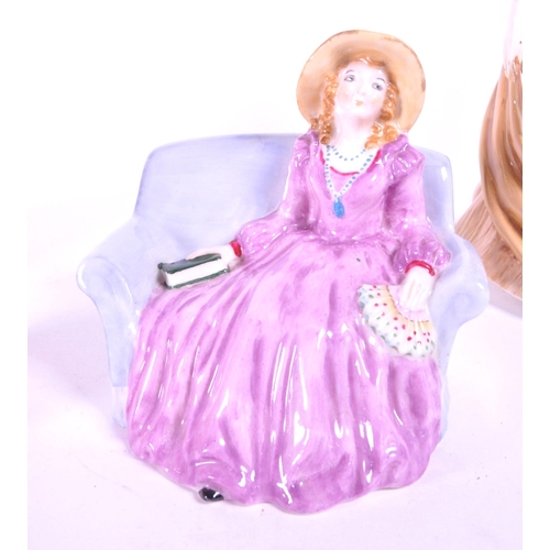 386 - Collection of four 20th century porcelain ladies, comprised of Coalport Ladies of Fashion Christabel... 