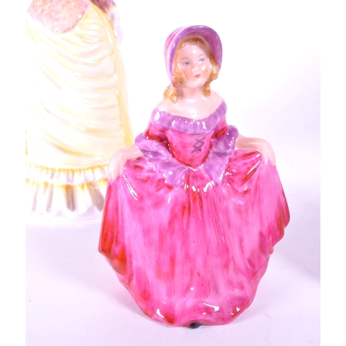 386 - Collection of four 20th century porcelain ladies, comprised of Coalport Ladies of Fashion Christabel... 