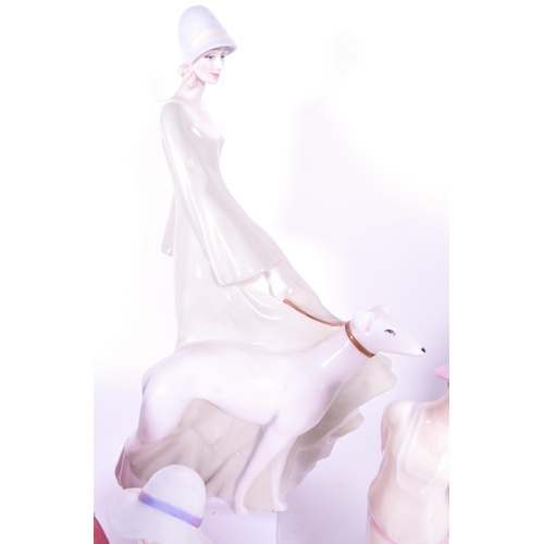 390 - Royal Doulton - Large collection of 20th century porcelain lady figures, examples including a 1985 '... 