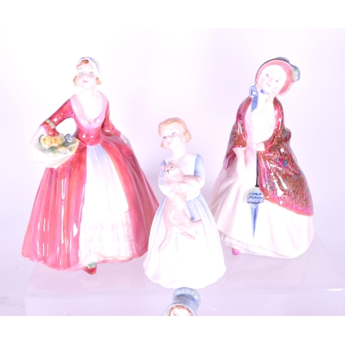 392 - Royal Doulton - Collection of 20th century porcelain lady figures, examples including Rose HN 1368, ... 