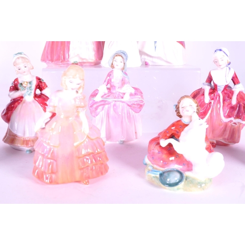392 - Royal Doulton - Collection of 20th century porcelain lady figures, examples including Rose HN 1368, ... 
