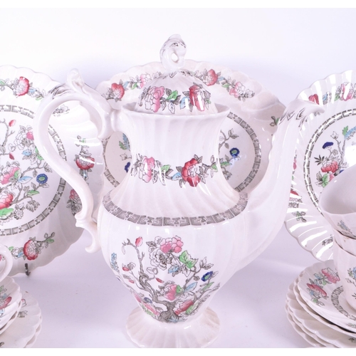 399 - Myott Staffordshire Ware - A vintage 20th century ceramic tea service set. Indian Tree pattern inclu... 