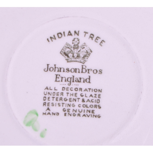 399 - Myott Staffordshire Ware - A vintage 20th century ceramic tea service set. Indian Tree pattern inclu... 