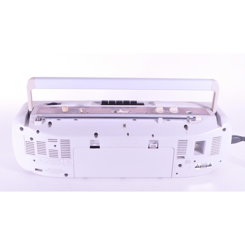 405 - Sony - A vintage 20th century radio cassette-corder. CFS-201L. Stereo speakers with carry handle in ... 