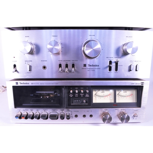 408 - Technics - A vintage mid 20th century Technics Hi-Fi music stacking system. The collection to includ... 