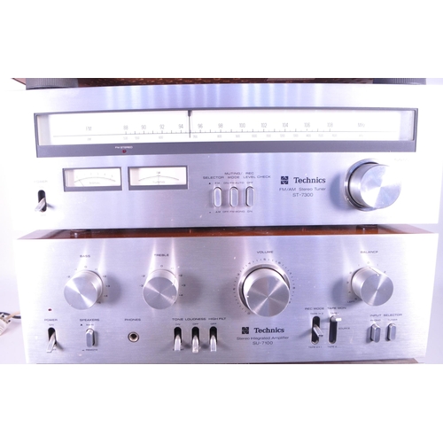 408 - Technics - A vintage mid 20th century Technics Hi-Fi music stacking system. The collection to includ... 