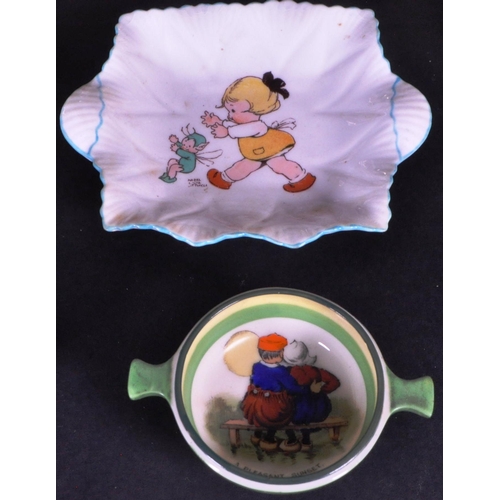 388 - Collection of early 20th century crested china figures, including makers such as Arcadian, Shelley, ... 