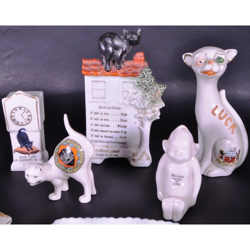 388 - Collection of early 20th century crested china figures, including makers such as Arcadian, Shelley, ... 