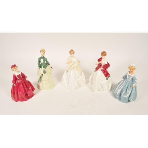 131 - Royal Worcester - Collection of late 20th century china porcelain lady figures. Examples including F... 