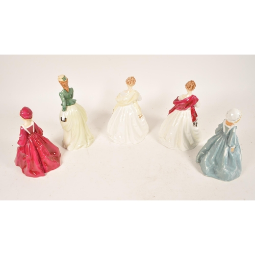 131 - Royal Worcester - Collection of late 20th century china porcelain lady figures. Examples including F... 