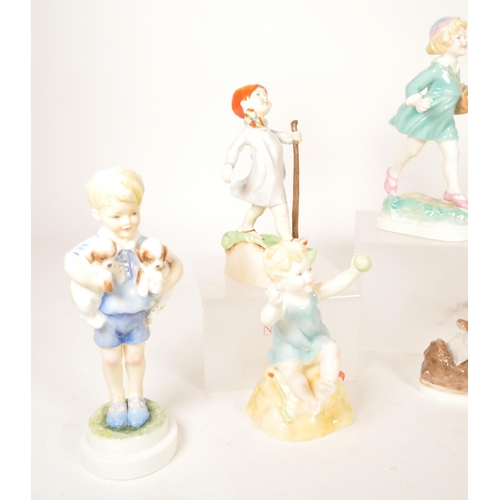 132 - Royal Worcester - Collection of ten 20th century bone china Children of The Week figures. Examples i... 
