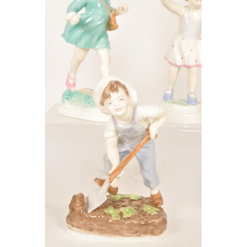 132 - Royal Worcester - Collection of ten 20th century bone china Children of The Week figures. Examples i... 