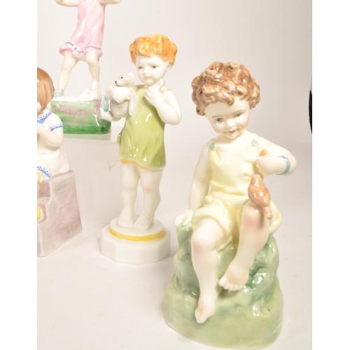 132 - Royal Worcester - Collection of ten 20th century bone china Children of The Week figures. Examples i... 