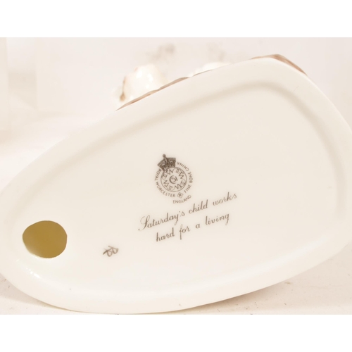 132 - Royal Worcester - Collection of ten 20th century bone china Children of The Week figures. Examples i... 