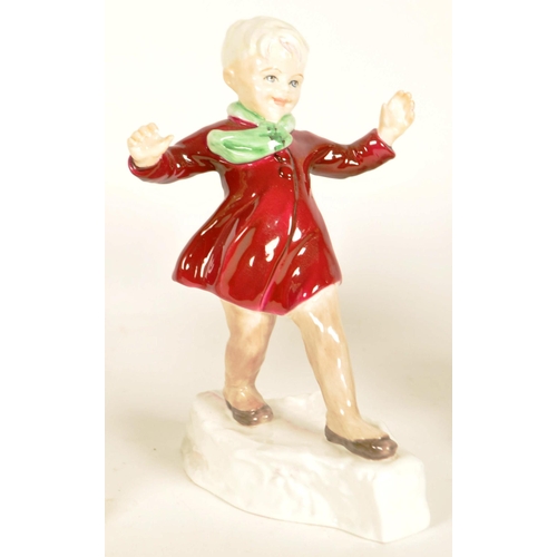 134 - Royal Worcester - Three late 20th century Month of The Year bone china figures. Comprised of January... 