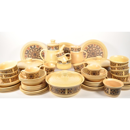 145 - J & G Meakin - Late 20th century vintage pottery dinner service in the Aquarius pattern. Includi... 