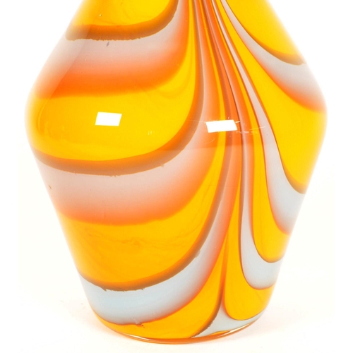 148 - Manner of Carlo Moretti - Mid century vintage studio glass ewer vase. Featuring an orange and blue s... 