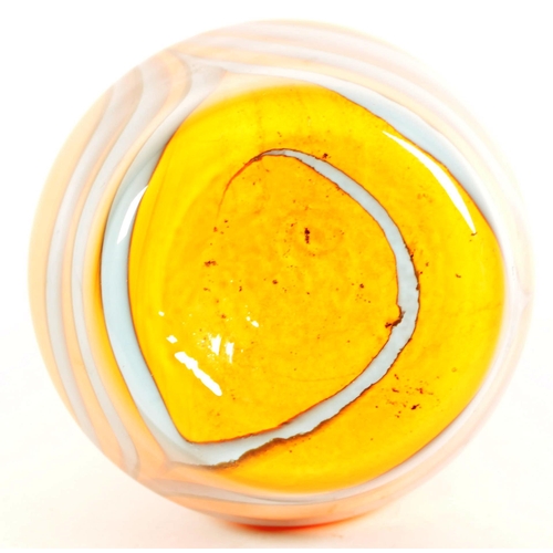 148 - Manner of Carlo Moretti - Mid century vintage studio glass ewer vase. Featuring an orange and blue s... 