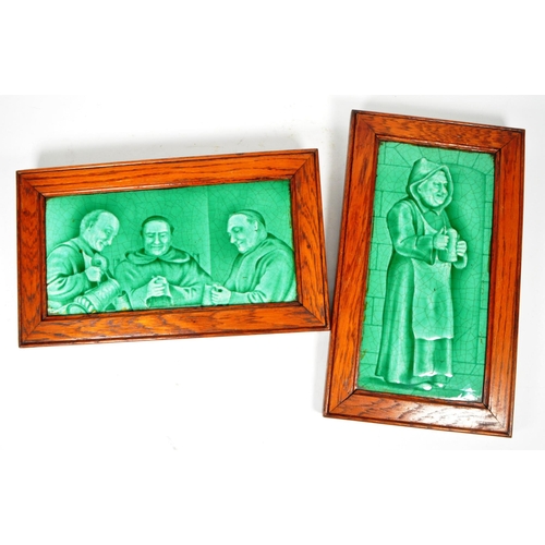 163 - Sherwin & Cotton - Two early 20th century Sherwin and Cotton glazed tiles. The tiles each depict... 