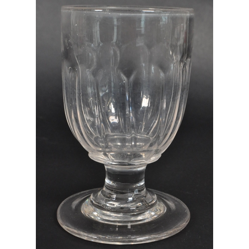 157 - Two 19th century Victorian clear rummer hand blown drinking glasses. Largest measuring approx. 13cm ... 