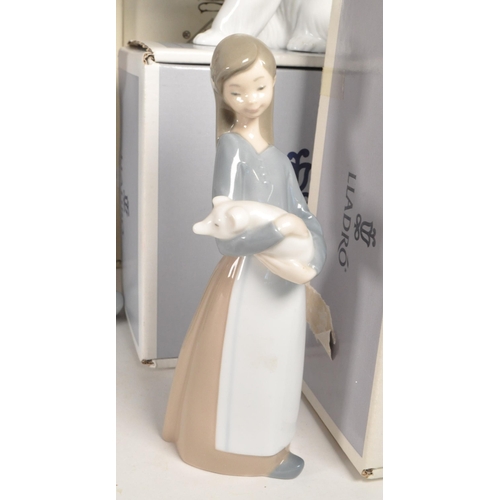 121 - Lladro - Nao - Collection of late 20th century porcelain figures. Comprised of 1980 Nina Piadosa, 19... 