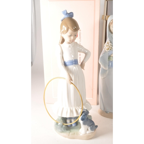121 - Lladro - Nao - Collection of late 20th century porcelain figures. Comprised of 1980 Nina Piadosa, 19... 