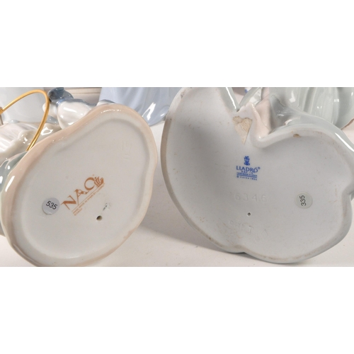 121 - Lladro - Nao - Collection of late 20th century porcelain figures. Comprised of 1980 Nina Piadosa, 19... 