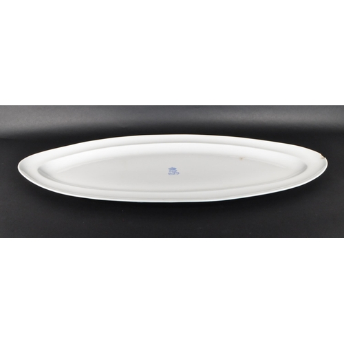 20 - Sevres - A large early 20th century Sevres porcelain serving platter. The platter of oval form, with... 